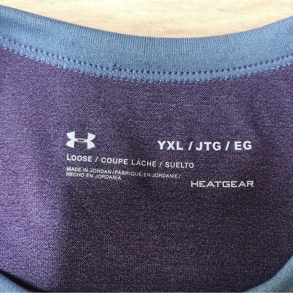 Under Armour Heatgear Loose Blue Purple Long Sleeve Shirt Youth XL - Picture 3 of 5